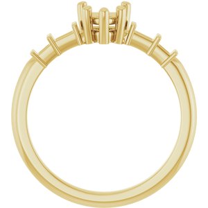 14K Yellow Gold 5x5 mm Heart Ring Mounting – image 4