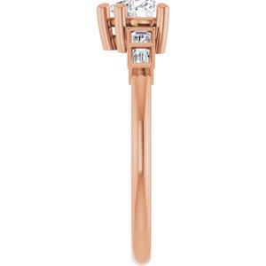 18K Rose Gold 5x5 mm Heart Ring Mounting – image 7