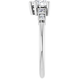 14K X1 White Gold 5x5 mm Heart Ring Mounting – image 7