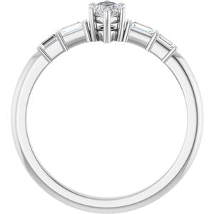 Continuum Sterling Silver 6x3 mm Marquise Ring Mounting – image 3