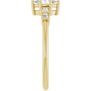 10K Yellow Gold 6x3 mm Marquise Ring Mounting – image 7