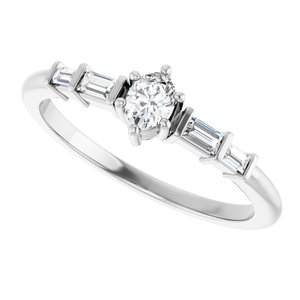 14K X1 White Gold 4x3 mm Oval Ring Mounting – image 8