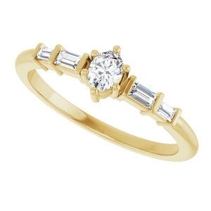 14K Yellow Gold 4x3 mm Oval Ring Mounting – image 8