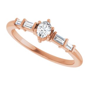 14K Rose Gold 4x3 mm Oval Ring Mounting – image 8
