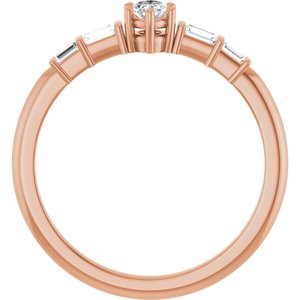 14K Rose Gold 4x3 mm Oval Ring Mounting – image 3