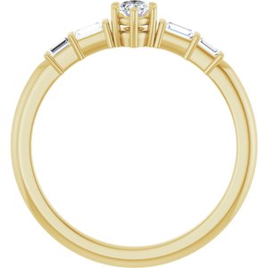 14K Yellow Gold 4x3 mm Oval Ring Mounting – image 3