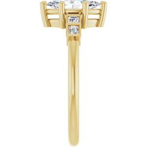 14K Yellow Gold 9x4.5 mm Marquise Ring Mounting – image 7