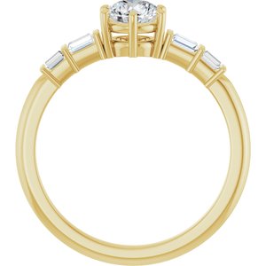 10K Yellow Gold 5.2 mm Round Ring Mounting – image 3