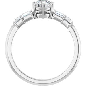 10K White Gold 5.2 mm Round Ring Mounting – image 3