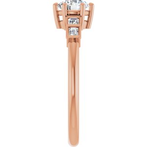10K Rose Gold 5.2 mm Round Ring Mounting – image 7
