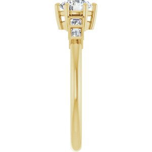 10K Yellow Gold 5.2 mm Round Ring Mounting – image 7