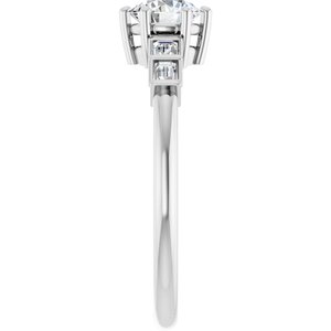 10K White Gold 5.2 mm Round Ring Mounting – image 7