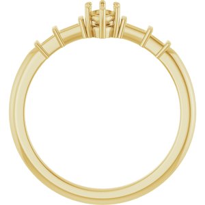 14K Yellow Gold 5x3 mm Oval Ring Mounting – image 4