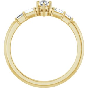 18K Yellow Gold 5x3 mm Oval Ring Mounting – image 3