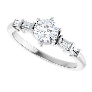 Continuum Sterling Silver 5.2 mm Round Ring Mounting – image 8