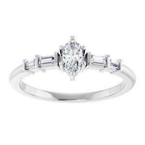 Sterling Silver 5x3 mm Oval Ring Mounting – image 5