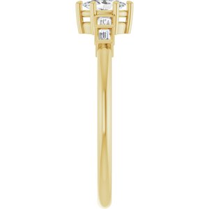 14K Yellow Gold 5x3 mm Oval Ring Mounting – image 7