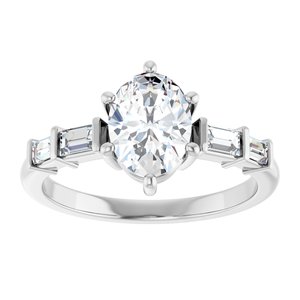 Platinum 8x6 mm Oval Ring Mounting – image 5