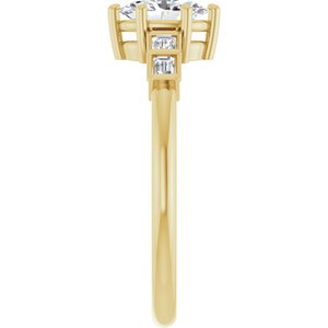 18K Yellow Gold 6.5x4.5 mm Oval Ring Mounting – image 7