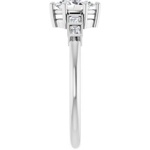 18K White Gold 6.5x4.5 mm Oval Ring Mounting – image 7