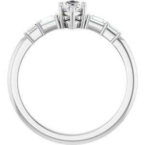 14K X1 White Gold 6x3.5 mm Marquise Ring Mounting – image 3