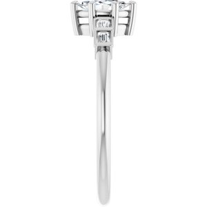 14K X1 White Gold 6x3.5 mm Marquise Ring Mounting – image 7