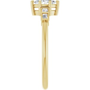 14K Yellow Gold 6x3.5 mm Marquise Ring Mounting – image 7
