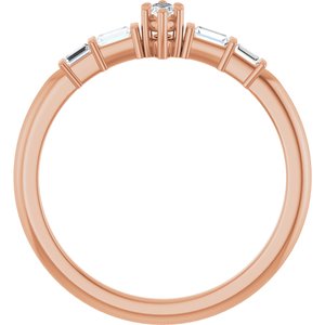 14K Rose Gold 4x2 mm Marquise Ring Mounting – image 3
