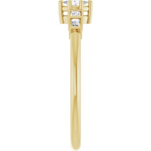 18K Yellow Gold 4x2 mm Marquise Ring Mounting – image 7