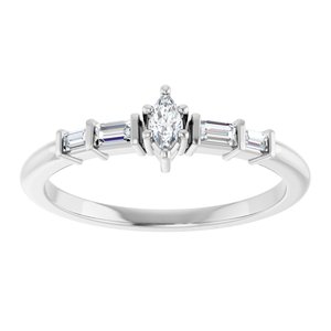 Platinum 4x2 mm Marquise Ring Mounting – image 5