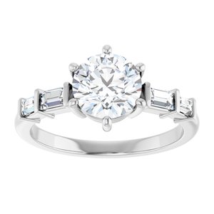 Continuum Sterling Silver 7 mm Round Ring Mounting – image 5