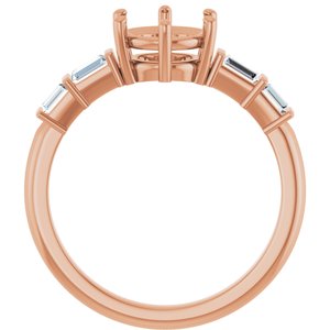 14K Rose Gold 7 mm Round 1/4 CTW Lab-Grown Diamond Semi-Set Ring – image 4