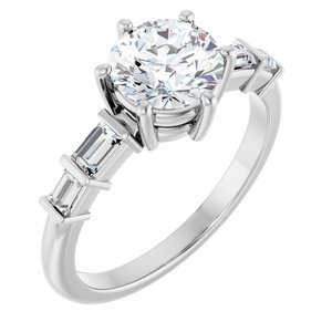 Continuum Sterling Silver 7 mm Round Ring Mounting