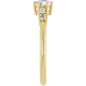 14K Yellow Gold 4.1 mm Round Ring Mounting – image 7