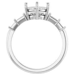 Sterling Silver 8 mm Round Ring Mounting – image 4