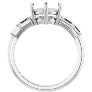 Platinum 8 mm Round 1/4 CTW Lab-Grown Diamond Semi-Set Ring – image 4