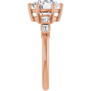 14K Rose Gold 8 mm Round 1/4 CTW Lab-Grown Diamond Semi-Set Ring – image 7