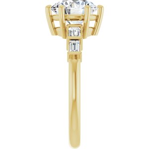 18K Yellow Gold 8 mm Round Ring Mounting – image 7