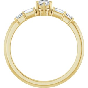 18K Yellow Gold 3.5 mm Round Ring Mounting – image 3