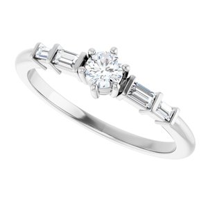 Sterling Silver 3.5 mm Round Ring Mounting – image 8