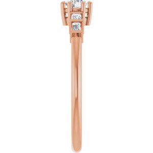 14K Rose Gold 3.5 mm Round Ring Mounting – image 7