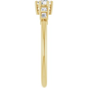 10K Yellow Gold 3.5 mm Round Ring Mounting – image 7
