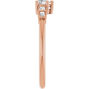 18K Rose Gold 4x3 mm Pear Ring Mounting – image 7