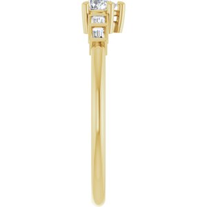 10K Yellow Gold 4x3 mm Pear Ring Mounting – image 7