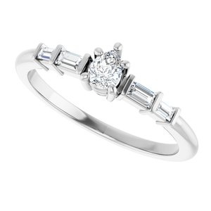 14K X1 White Gold 4x3 mm Pear Ring Mounting – image 8