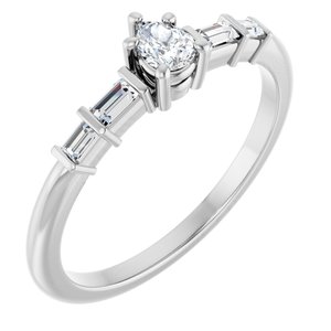 Sterling Silver 4x3 mm Pear Ring Mounting