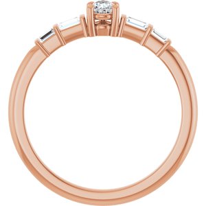 14K Rose Gold 4x3 mm Pear Ring Mounting – image 3