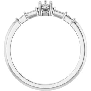 14K X1 White Gold 4x3 mm Pear Ring Mounting – image 4