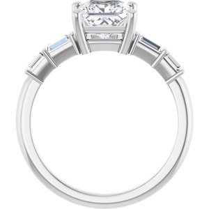 Continuum Sterling Silver 6x6 mm Square Ring Mounting – image 3