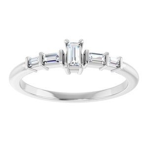 Continuum Sterling Silver 3.5x1.75 mm Straight Baguette Ring Mounting – image 5